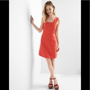 GAP Linen fit and flare dress in coral Size 6